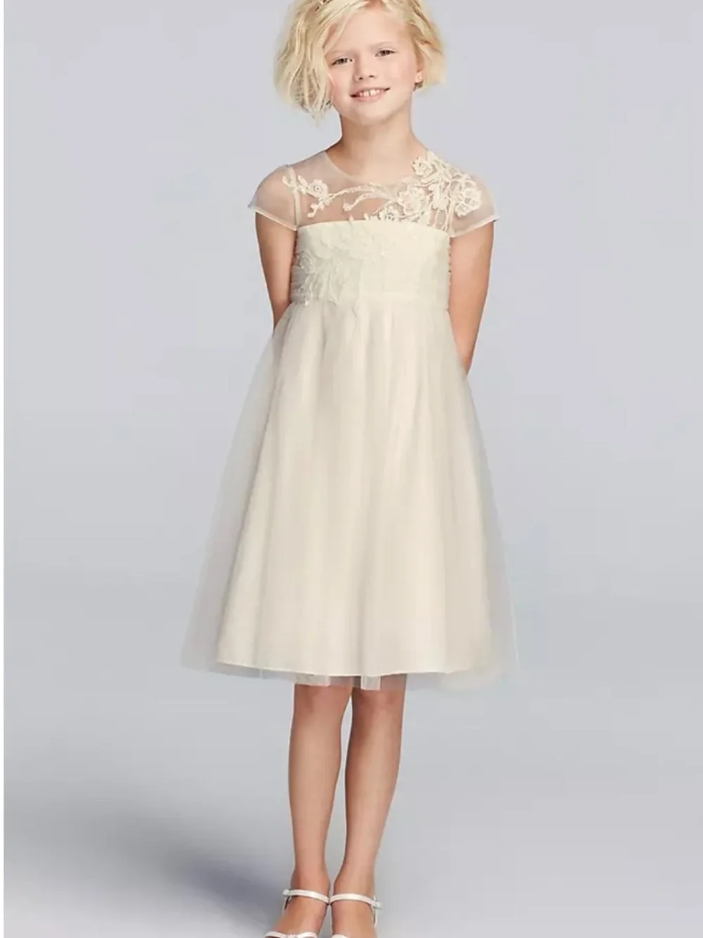 DAVID’S BRIDAL flower girl dress - Picture 3 of 8